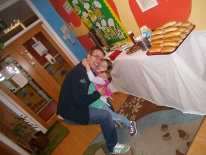 Anna and her Daddy Paul at the Father's Day Breakfast in Celbridge!