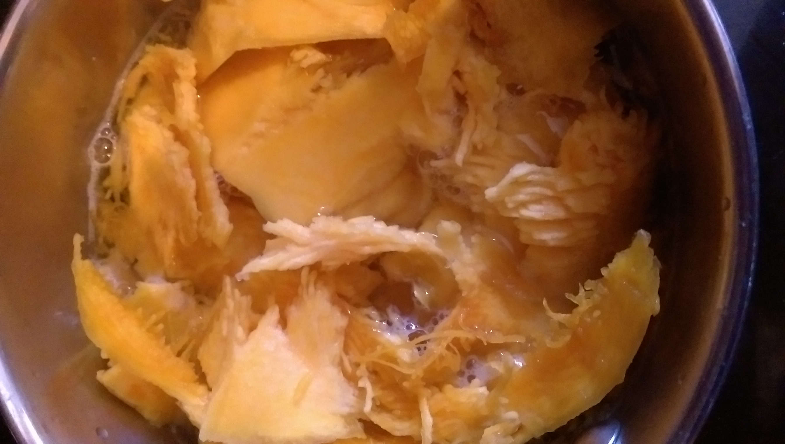 Pumpkin Flesh in Saucepan