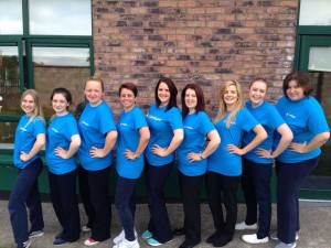 Go Team Lucan! Anastasjia, Elaine, Natalia , Carla, Tara , Gillian, Leanne, Siobhan and Anca are all set! 