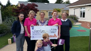 Presenting LauraLynn with our fundraising cheque