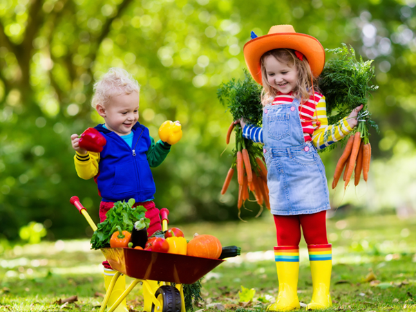 Gardening fun with children